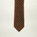 Brown with Orange Medallion Pattern